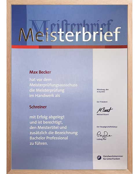 Meisterbrief-von-Max-Becker